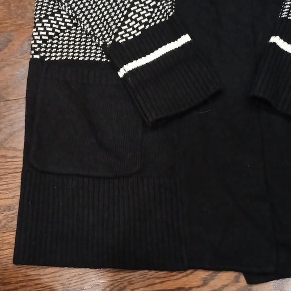 Olsen Henny Open Front Wool Yarn Cardigan Sweater Golden Glam M - Picture 9 of 16